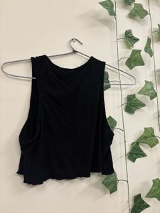 Black Graphic Tank Top