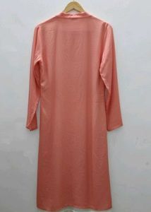 🌸 Designer Peach Party Wear Kurta with Inner 🌸