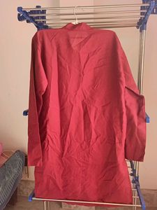 Maroon Kurta with Buttons