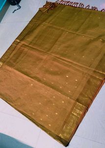 Shinning Gold Colour Pure Kanchi Pattu Saree
