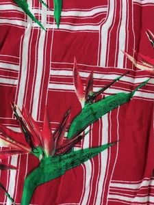 Red Plaid Floral Top