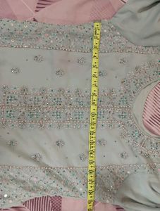 Sea Green Bead Work Kurta Set