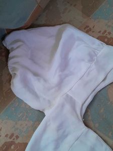 White Crop Top, With Window Back Cut