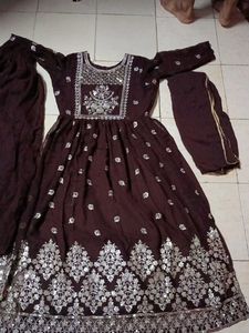 Beautiful Naira Cut Kurta With Pant And Duppata