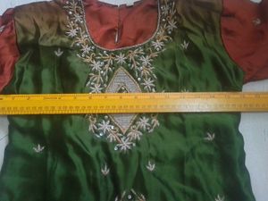 Embroidered Green Lehenga
