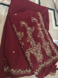 Maroon Embroidered Salwar Kameez