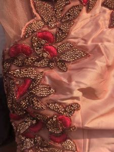 Peach Organza lehnga