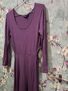 Purple Long Sleeve Dress