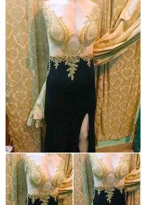 Elegant Black & Gold Gown