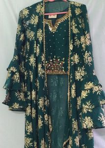 Sharara Set With Shrug And Plazzo
