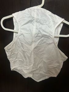 White Cropped Vest - UMM In Vogue