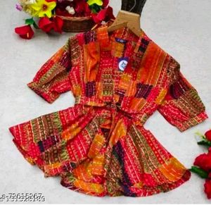Casual Puff Sleeves Printed Rayon  Women Top