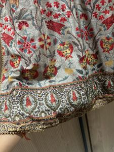Grey Short Top And Sharara Pants