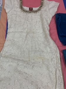 Chickankari Kurta With Silk Dupatta 📌sale