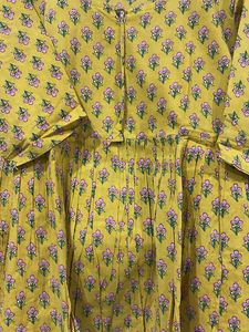 Yellow Peplum kurti