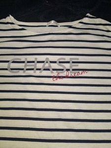 Striped "Chase the Dream" Tee