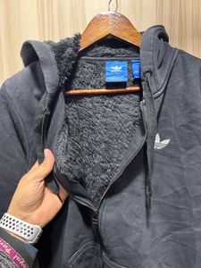 Adidas Originals Sherpa Fleece Lined Zipup Hoodie