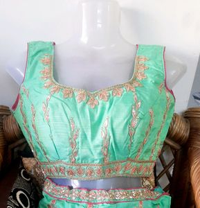 Green Gotta Patti Lehanga Choli