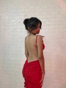 Red Backless Mini Dress