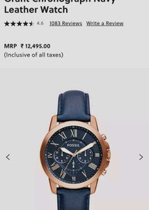Real Fossil Leather Watch