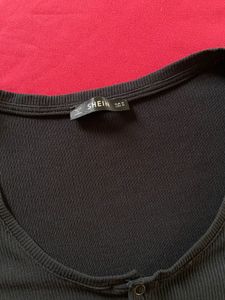 Shein Full Sleeves Black Top