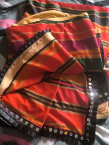 saree with attached unstitched blouse