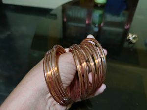 Brown Glass Bangle Set