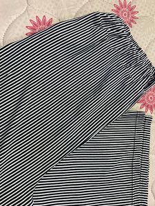 Black And White Stripped Plazzo