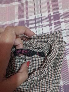 Ginger Check Top