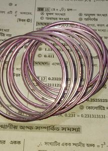 Lilac &amp; Gold Bangle Set