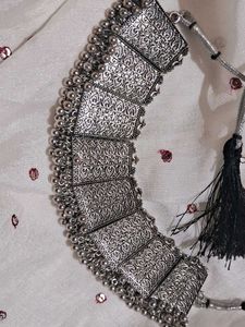 Statement Silver Choker Necklace