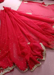 Elegant dark pink Saree