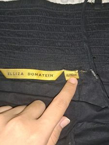 ELLIZA DONATEIN BLACK SEQUIN SPAGETTI TOP