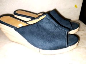 Royal Blue Wedge Heels