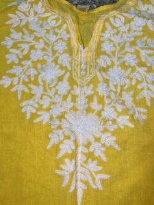 Yellow Embroidered Kurta