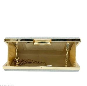 beautiful silver clutch bag