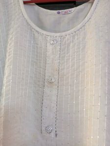 Elegant Plus size White Kurta