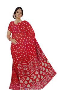 New Freash Sareed Georget Printed Saree Wuth Blous