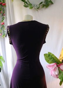 Purple Studded Bodycon Dress