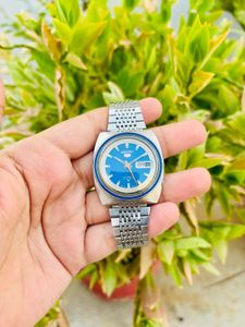 Seiko Automatic Blue Dial 6119-8490 Rare Movement