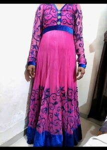 Elegant Pink Ethnic Gown new wdt tag