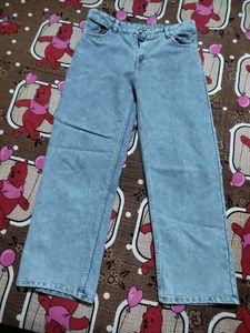ice blue straight jeans for women girl's