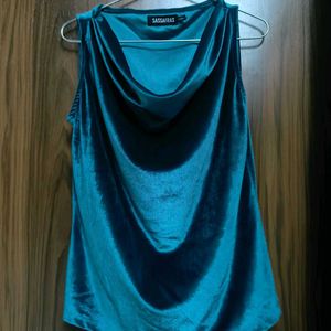 Teal Velvet Top