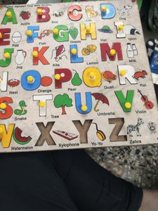 Wooden A-z Placement For Kids. X Yz Missing