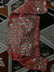 Elegant Mirror Work Ethnic Gown