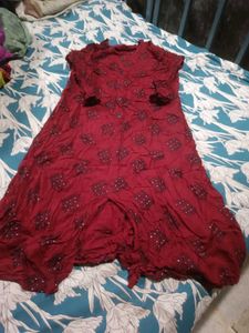 Maroon Maxi Dress
