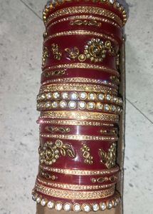 Red Bridal Chura Set