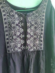 frog top ..Boho Embroidered To