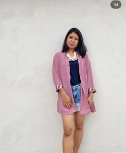 Pink Open Front Shrug