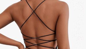 Solid Round Neck Backless Slim Fit Crop Top